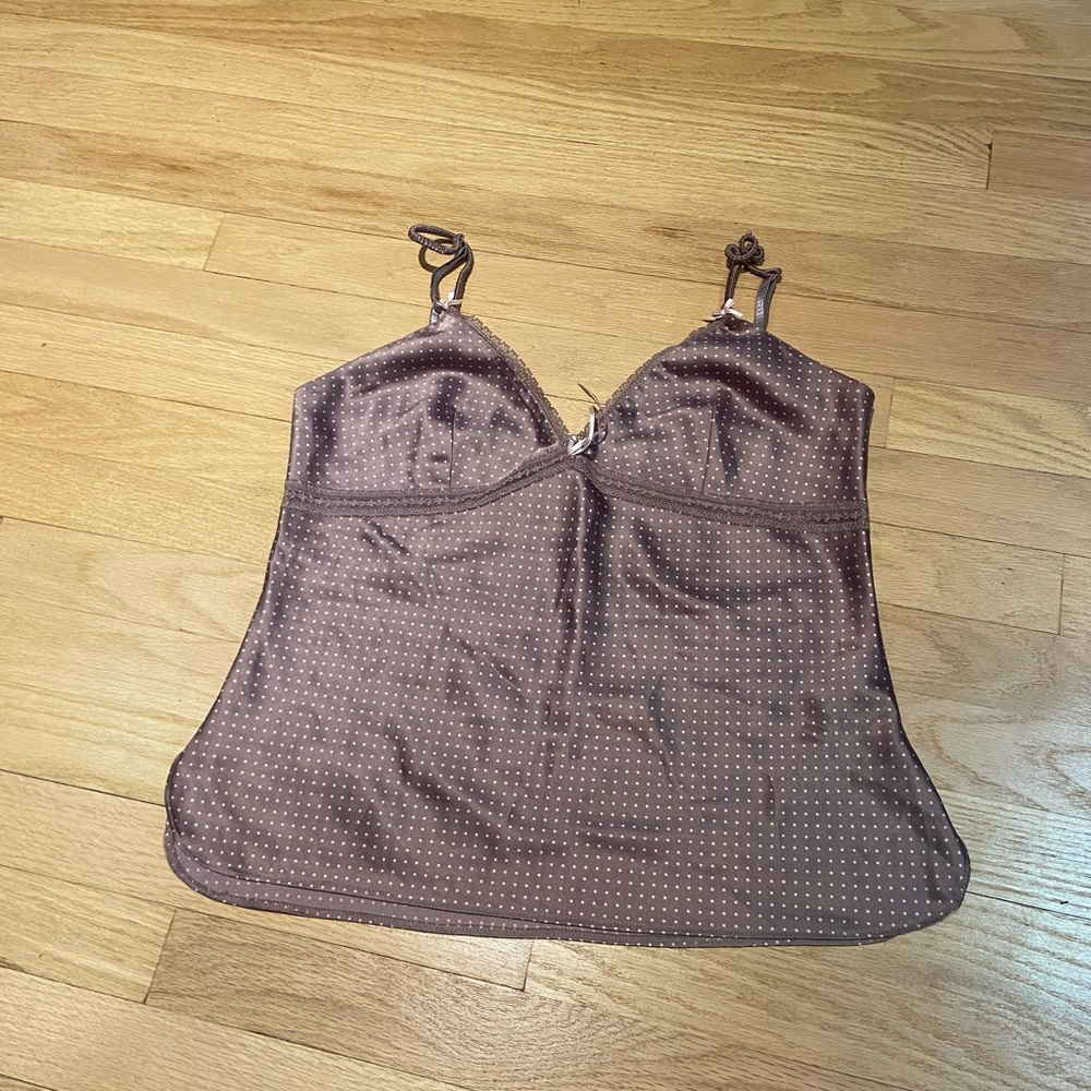 Etam Womens Tank Top Old Pink Silk/Satin-like Soft M Medium New NWOT